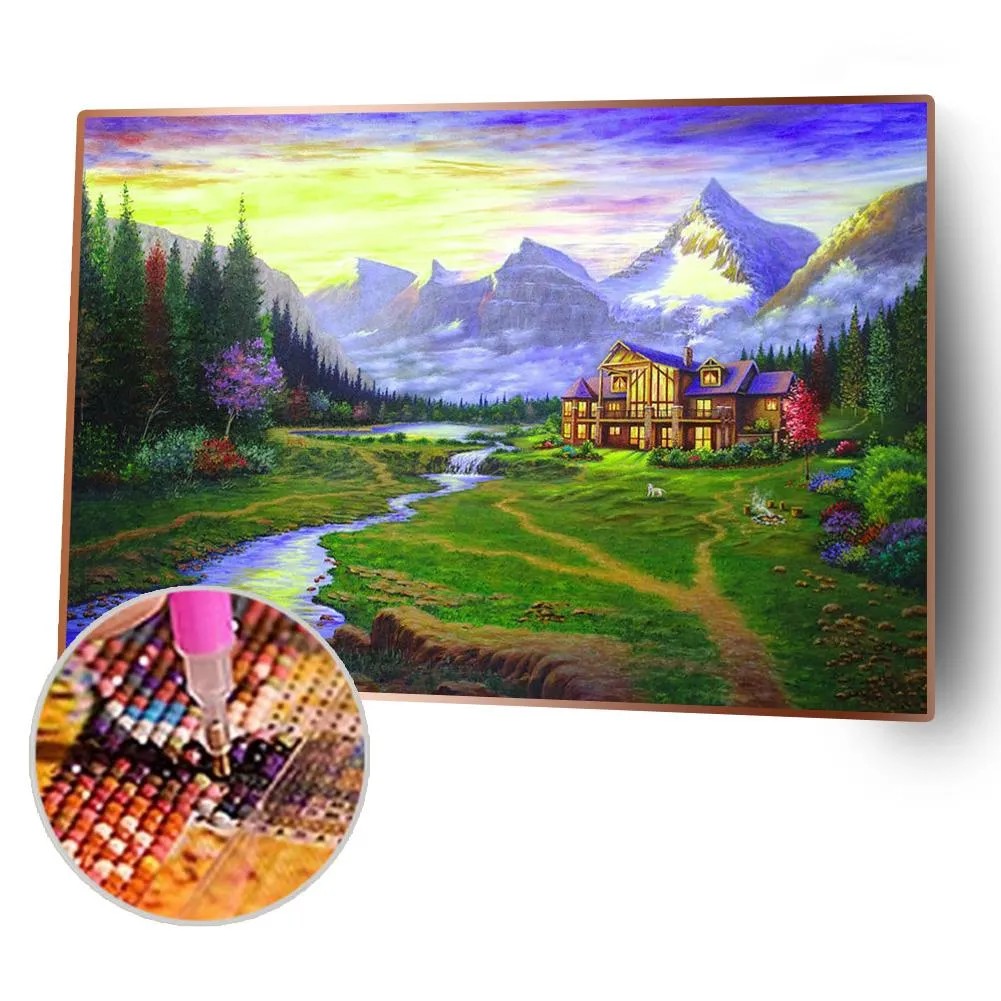 Hut  - Full Round Diamond - 40x30CM