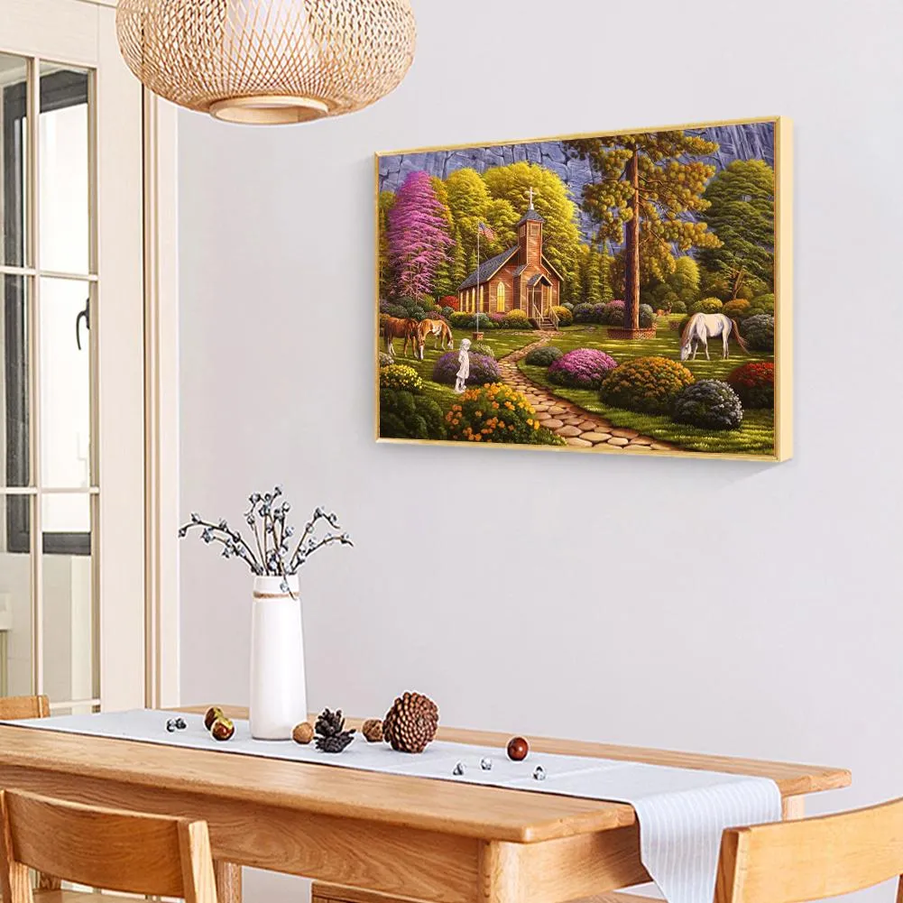 Hut  - Full Round Diamond - 40x30CM