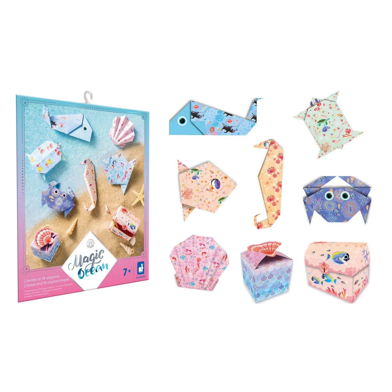 Janod Magic Ocean - 2 Schachteln und 18 Origami-Formen