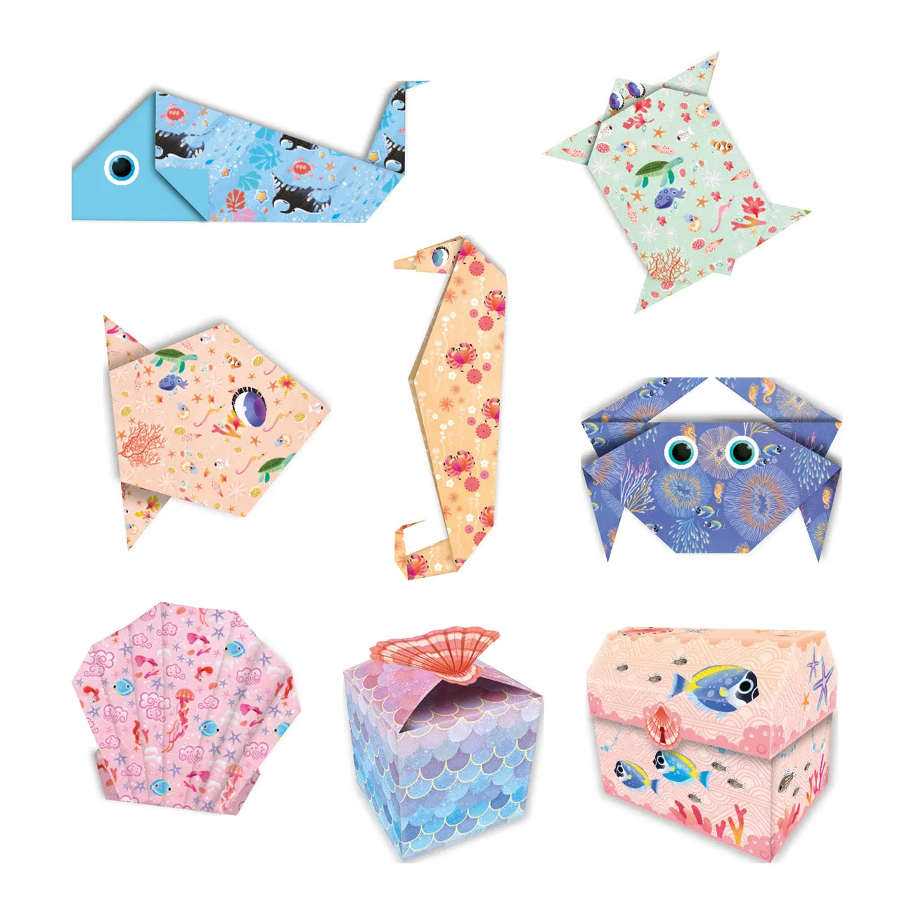 Janod Magic Ocean - 2 Schachteln und 18 Origami-Formen