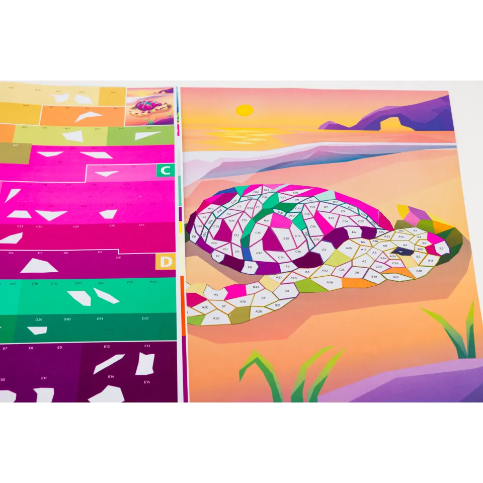 Kaleidoscope Sticker Mosaics: Neon Ocean