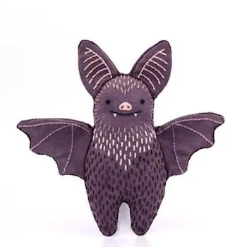 Kiriki Press DIY Embroidered Doll Kit - Bat, Level 1