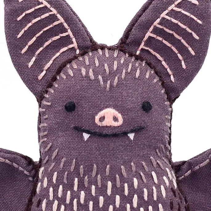 Kiriki Press DIY Embroidered Doll Kit - Bat, Level 1