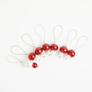 KnitPro NEW ZOONI Stitch Markers in Coloured Beads " Amaranth" (10937)