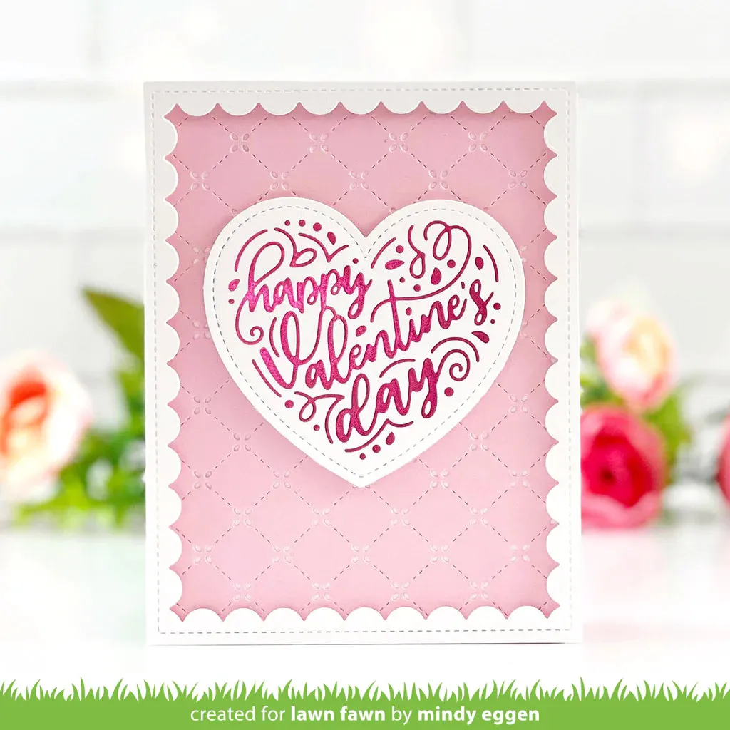 Lawn Fawn Hot Foil Custom Craft Plate - Foiled Sentiments: Happy Valentines Day*