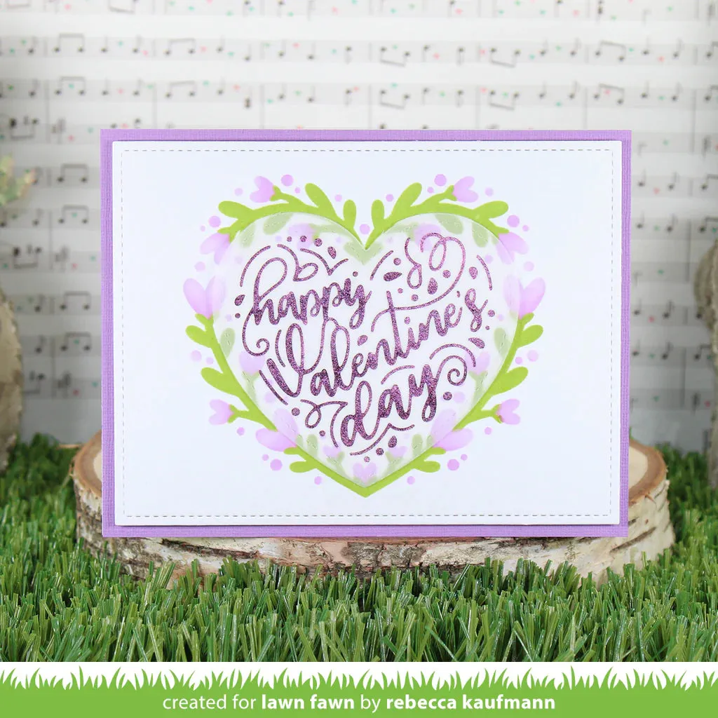 Lawn Fawn Hot Foil Custom Craft Plate - Foiled Sentiments: Happy Valentines Day*