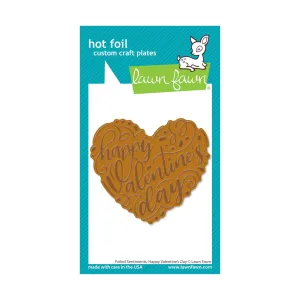 Lawn Fawn Hot Foil Custom Craft Plate - Foiled Sentiments: Happy Valentines Day*