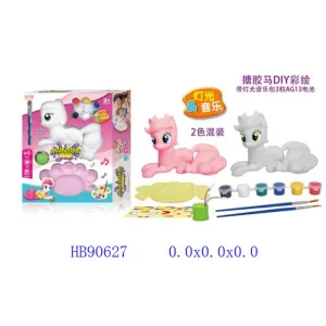 Little Pony Painting Figures with Colors