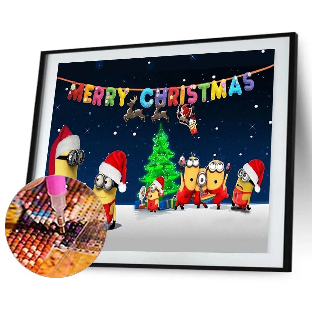 Mosaic Christmas Banana Man - Full Round Diamond - 40x30CM