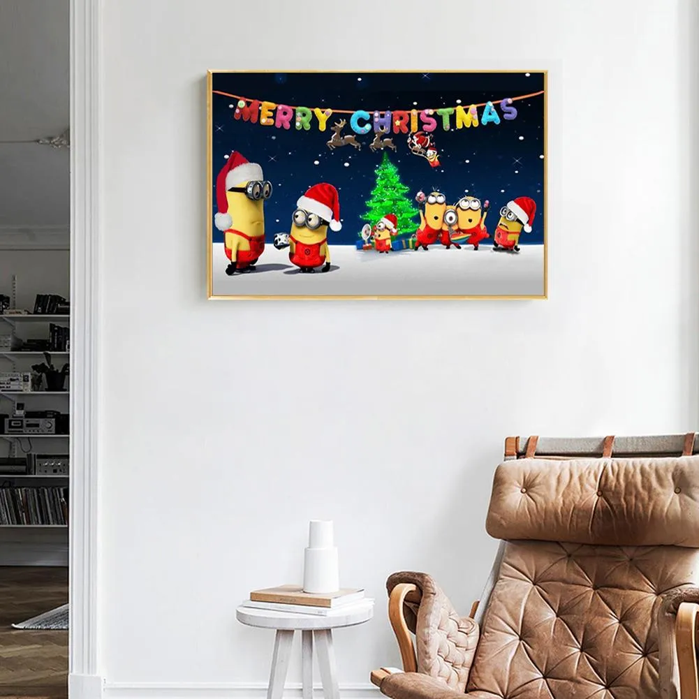 Mosaic Christmas Banana Man - Full Round Diamond - 40x30CM