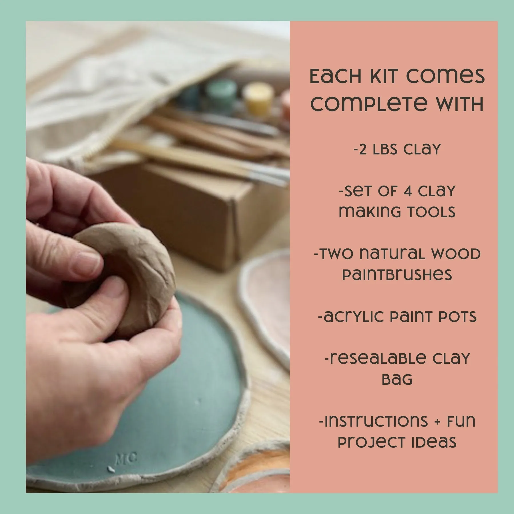 NEW! Kids Deluxe Clay Date Activity Kit (Clay Kit For Two) by Breathe People