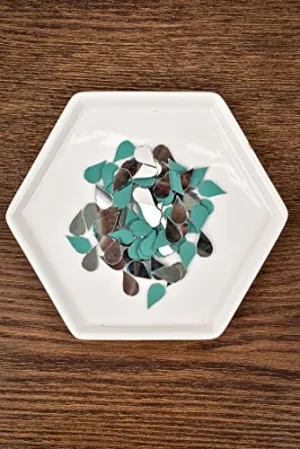 On The Soil Mirror Pieces for Embroidery,Lippan Art,Craft Works (rain Drops Shape) 580 Plus Pieces