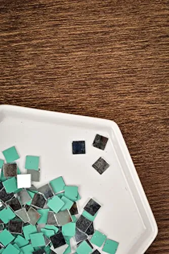 On The Soil Mirror Pieces for Embroidery,Lippan Art,Craft Works (Square Shape Big) 235 Plus Pieces