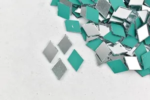 On The Soil Mirror Pieces for Embroidery,Lippan Art,Craft Works(Medium Diamond Shape (MP40)) 30 Plus Pieces