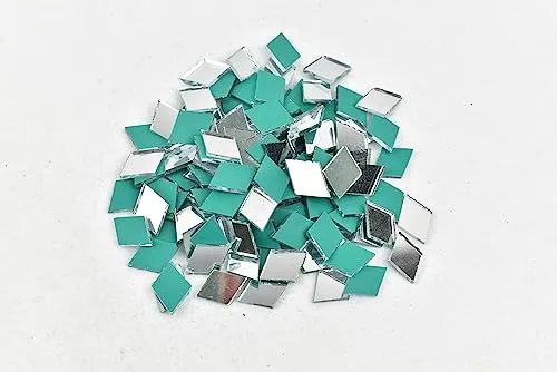 On The Soil Mirror Pieces for Embroidery,Lippan Art,Craft Works(Medium Diamond Shape (MP40)) 30 Plus Pieces