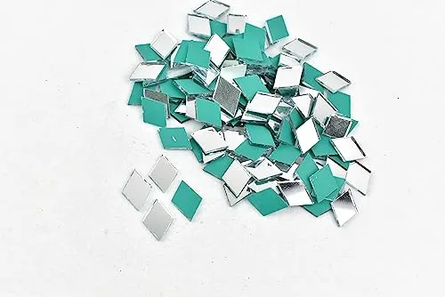 On The Soil Mirror Pieces for Embroidery,Lippan Art,Craft Works(Medium Diamond Shape (MP40)) 30 Plus Pieces
