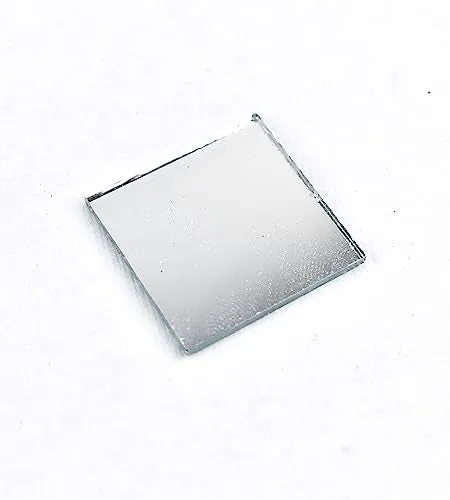 On The Soil Mirror Pieces for Embroidery,Lippan Art,Craft Works(Square Shape Mirror Large) 15 Pieces