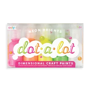 Ooly Dot-A-Lot Neon Brights Dimensional Craft Paints - Pack of 5