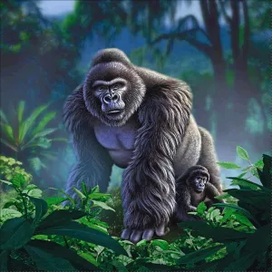 Orangutan - Full Round Diamond - 30x30cm