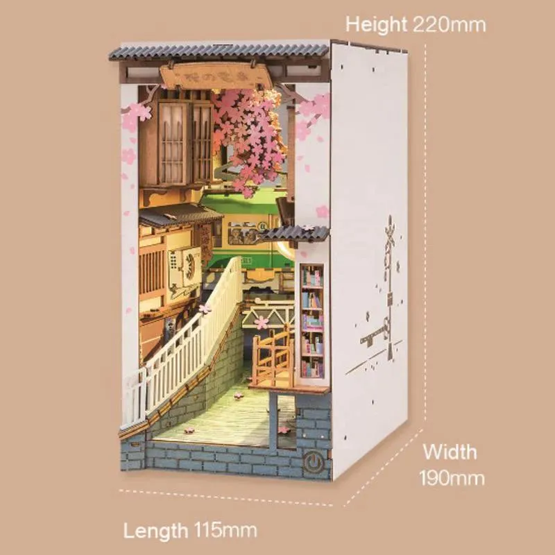 Robotime Rolife DIY Mini Book Nook Kit - Sakura Densya Tram