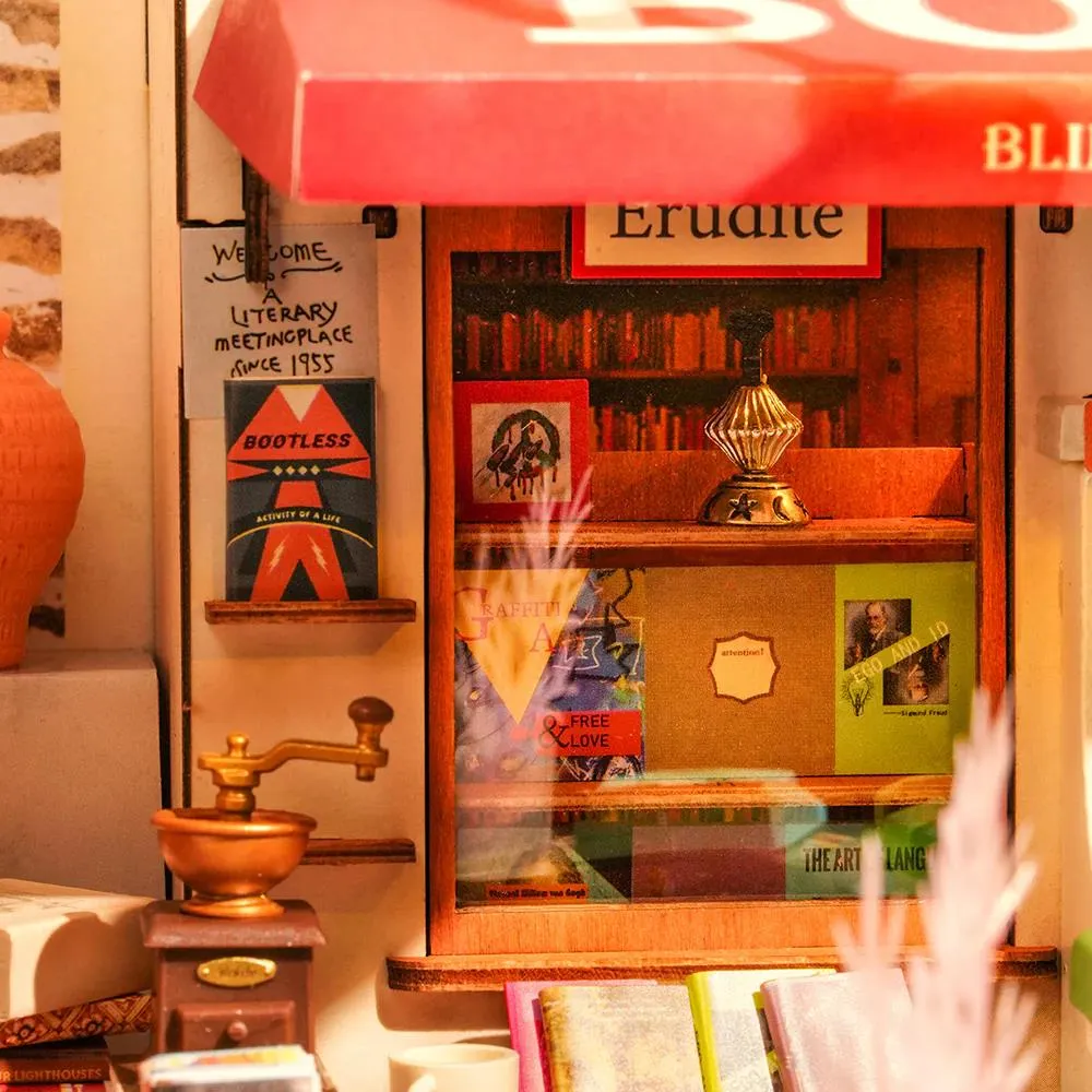Robotime Rolife DIY Mini Model Kit - Corner Bookstore