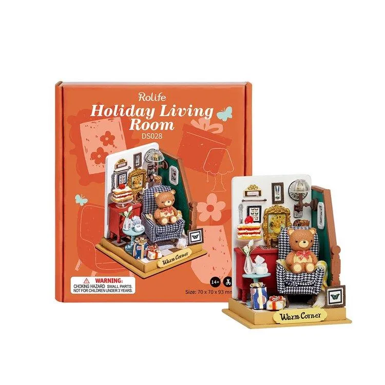 Robotime Rolife DIY Mini Model Kit - Holiday Living Room