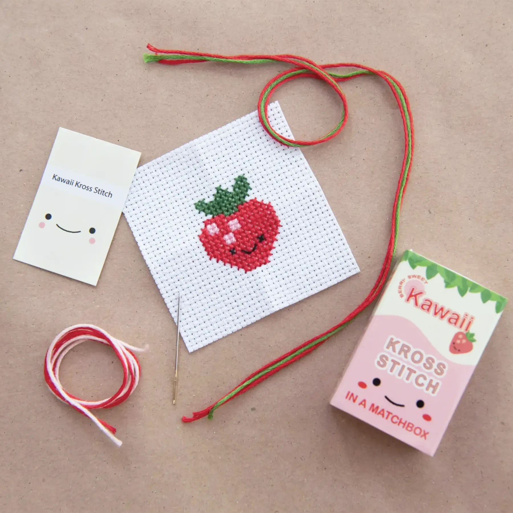 Strawberry Mini Cross Stitch Kit