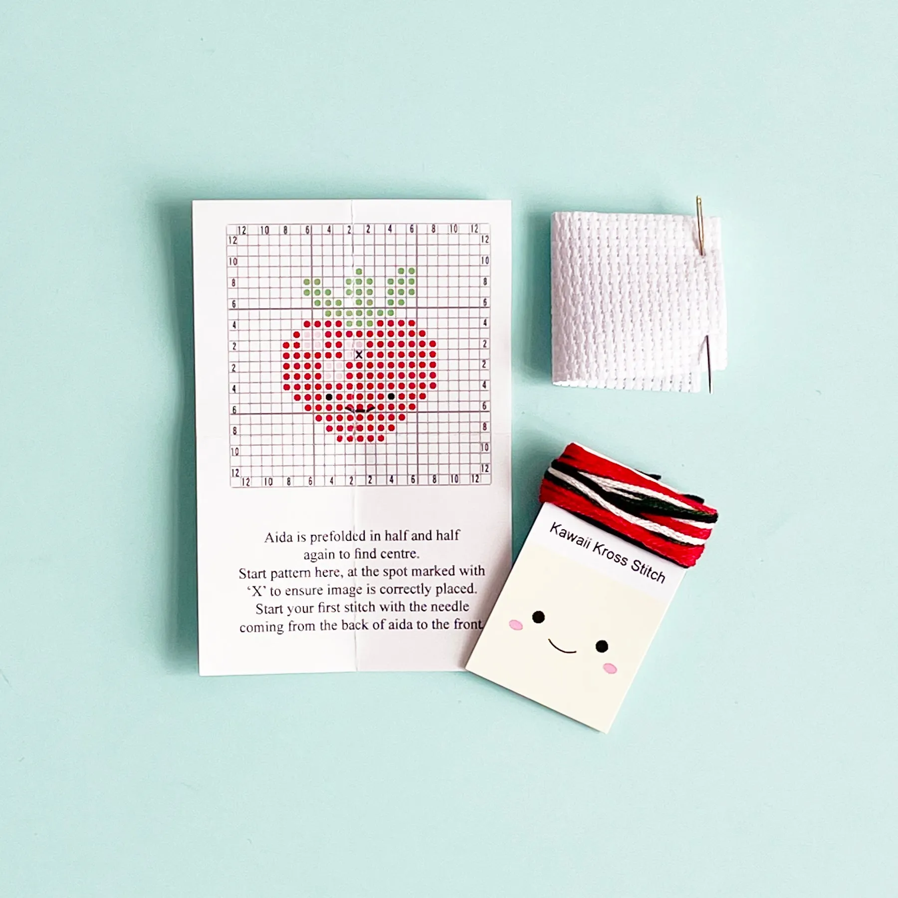 Strawberry Mini Cross Stitch Kit