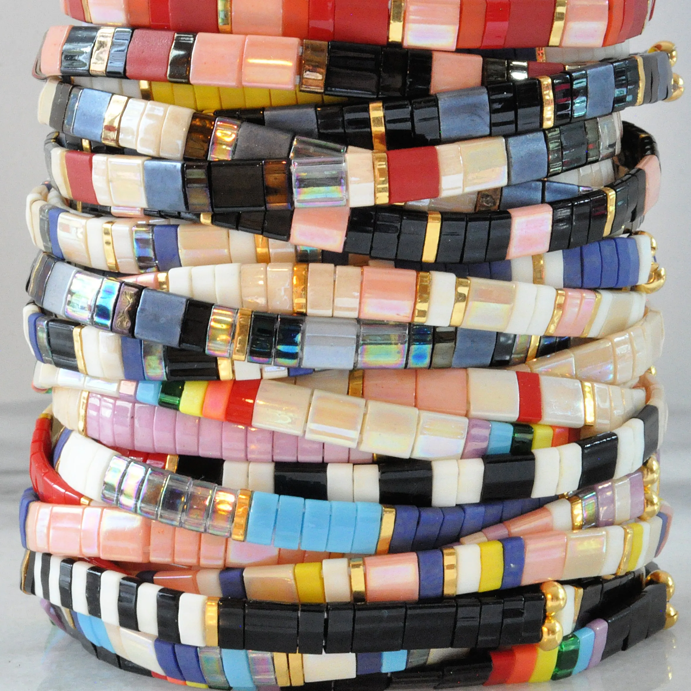 Stretch Tile Bracelet - YELLOW COLORBLOCK