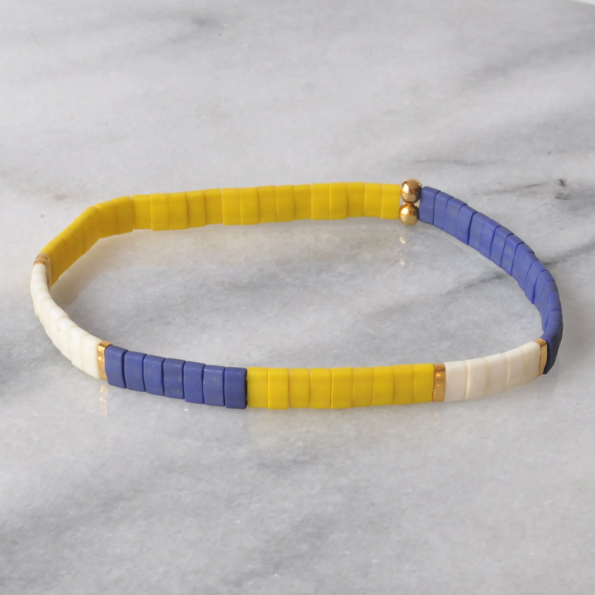 Stretch Tile Bracelet - YELLOW COLORBLOCK