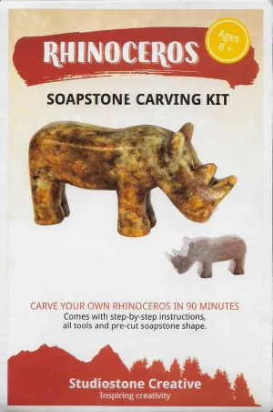 Studiostone Creative Rhinoceros Soapstone Carving Kit