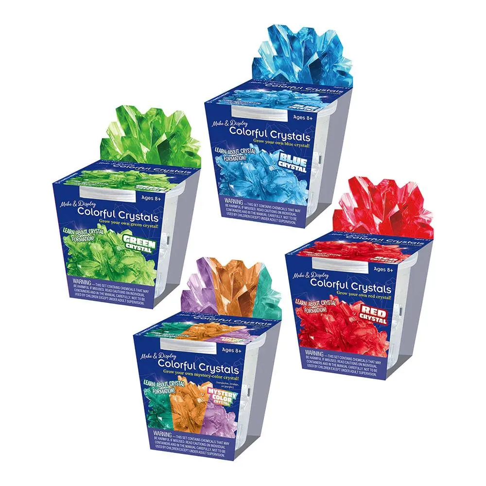 Thames & Kosmos Make & Display: Colorful Crystals, Assorted