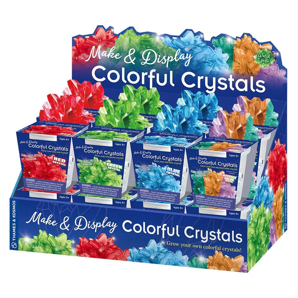 Thames & Kosmos Make & Display: Colorful Crystals, Assorted