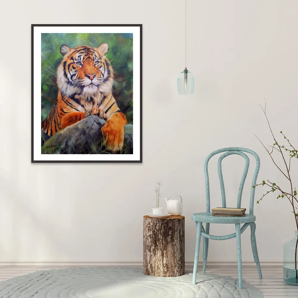 Tiger  - Full Round Diamond - 30x40CM