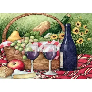 Wine Glass  - Full Round Diamond - 40x30CM