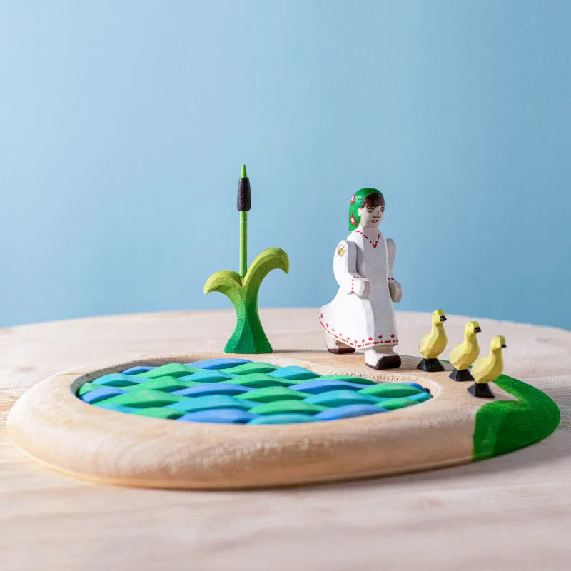 Wooden Cattail Plant