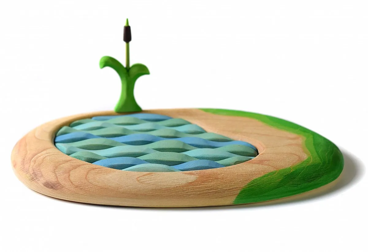 Wooden Cattail Plant
